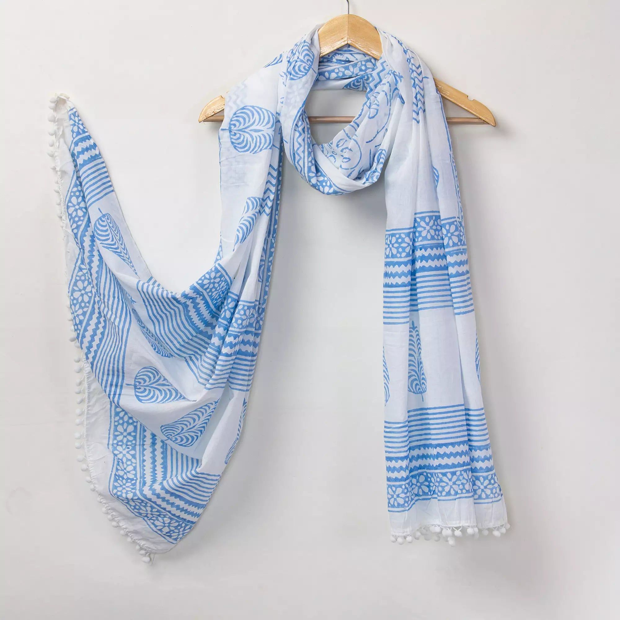 Cotton Dupatta for Women Hand Block Printed